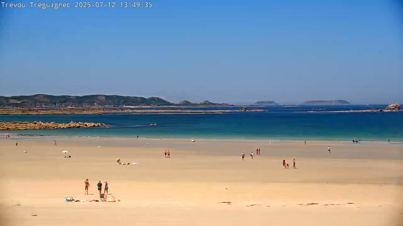 Trévou-Tréguignec, Plage de Trestel Beach Live Cam - Lannion, Côtes-d'Armor, Bretagne, France