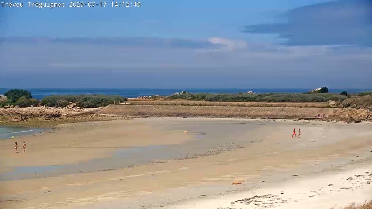 Trévou-Tréguignec, Plage de Trestel Beach Live Cam - Lannion, Côtes-d'Armor, Bretagne, France