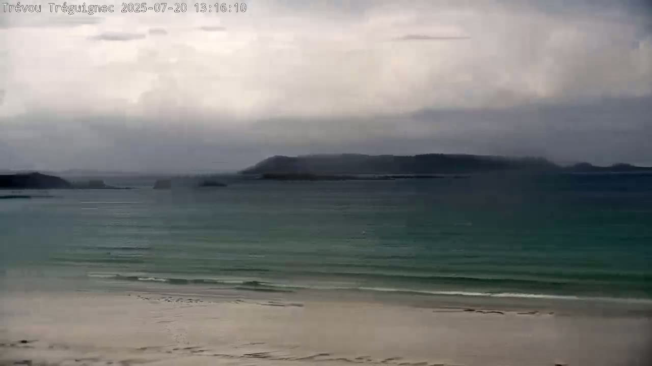 Trévou-Tréguignec, Plage de Trestel Beach Live Cam - Lannion, Côtes-d'Armor, Bretagne, France