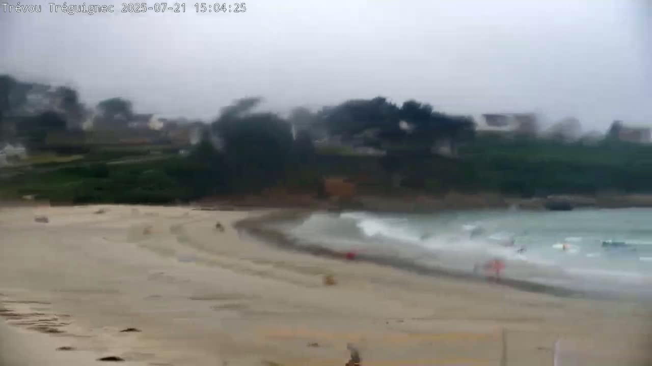 Trévou-Tréguignec, Plage de Trestel Beach Live Cam - Lannion, Côtes-d'Armor, Bretagne, France