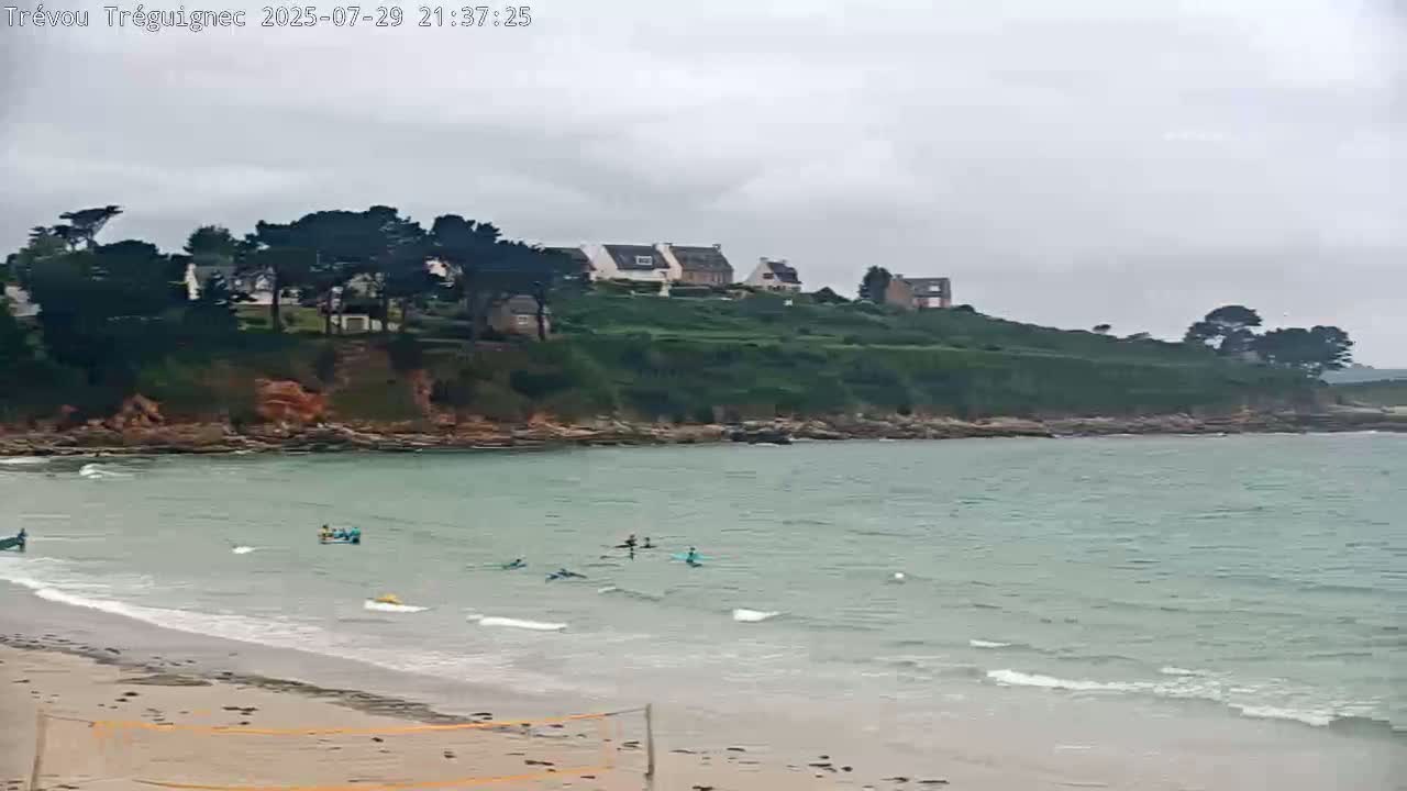 Trévou-Tréguignec, Plage de Trestel Beach Live Cam - Lannion, Côtes-d'Armor, Bretagne, France