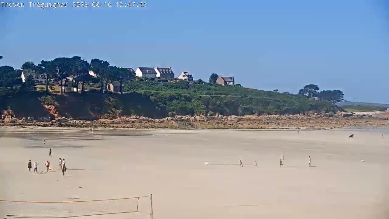Trévou-Tréguignec, Plage de Trestel Beach Live Cam - Lannion, Côtes-d'Armor, Bretagne, France