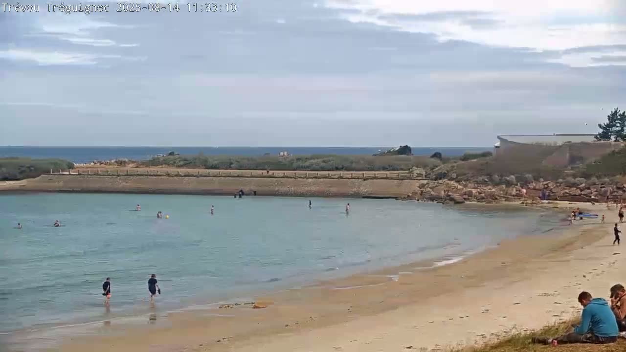 Trévou-Tréguignec, Plage de Trestel Beach Live Cam - Lannion, Côtes-d'Armor, Bretagne, France