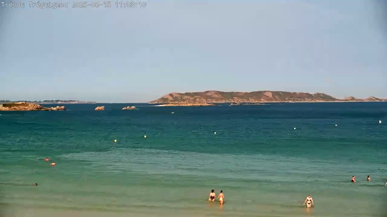 Trévou-Tréguignec, Plage de Trestel Beach Live Cam - Lannion, Côtes-d'Armor, Bretagne, France