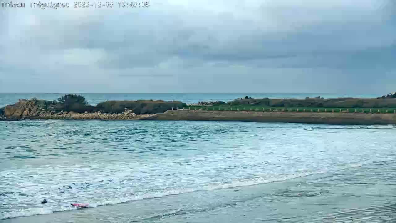 Trévou-Tréguignec, Plage de Trestel Beach Live Cam - Lannion, Côtes-d'Armor, Bretagne, France