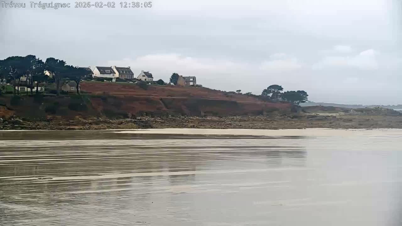 Trévou-Tréguignec, Plage de Trestel Beach Live Cam - Lannion, Côtes-d'Armor, Bretagne, France