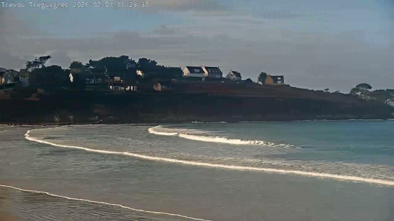 Trévou-Tréguignec, Plage de Trestel Beach Live Cam - Lannion, Côtes-d'Armor, Bretagne, France