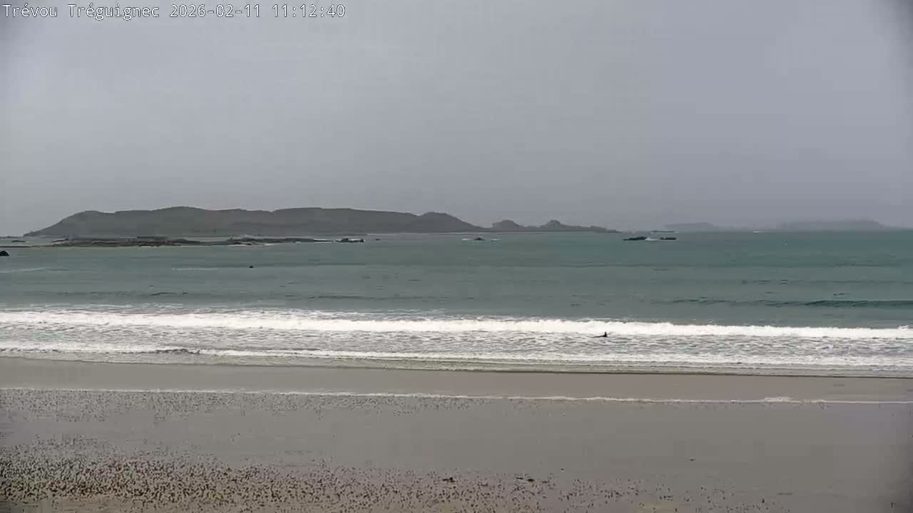 Trévou-Tréguignec, Plage de Trestel Beach Live Cam - Lannion, Côtes-d'Armor, Bretagne, France