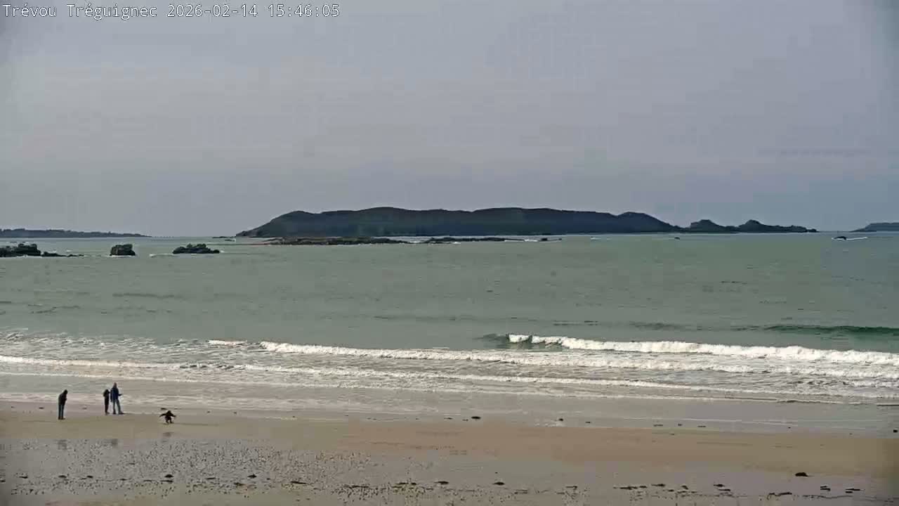 Trévou-Tréguignec, Plage de Trestel Beach Live Cam - Lannion, Côtes-d'Armor, Bretagne, France