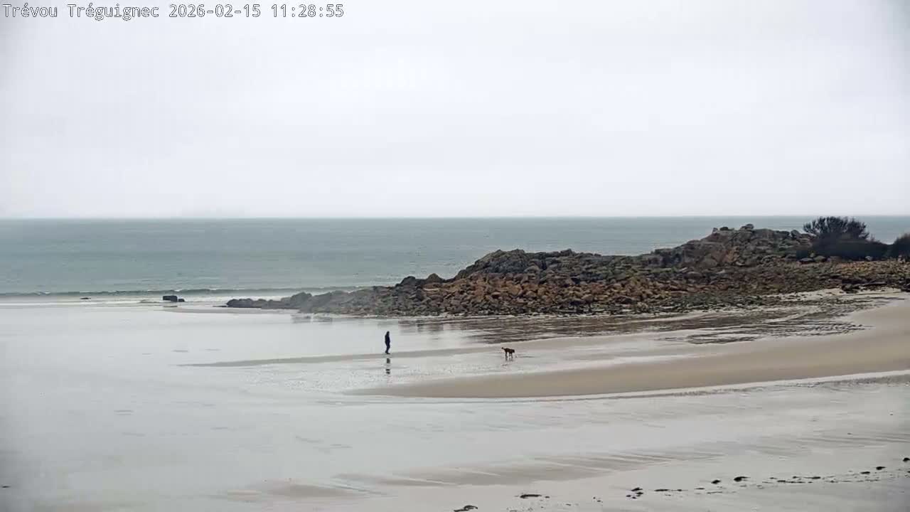 Trévou-Tréguignec, Plage de Trestel Beach Live Cam - Lannion, Côtes-d'Armor, Bretagne, France