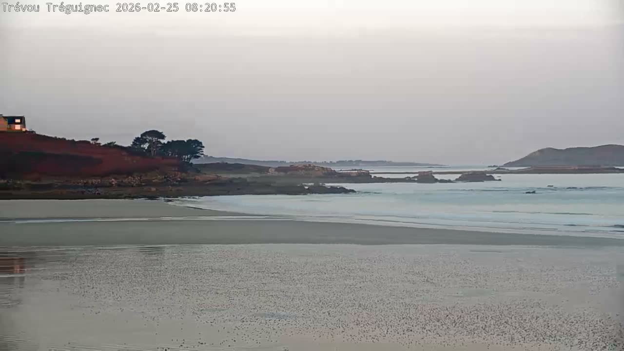 Trévou-Tréguignec, Plage de Trestel Beach Live Cam - Lannion, Côtes-d'Armor, Bretagne, France
