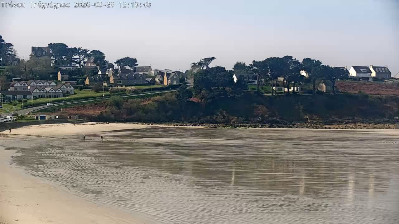 Trévou-Tréguignec, Plage de Trestel Beach Live Cam - Lannion, Côtes-d'Armor, Bretagne, France