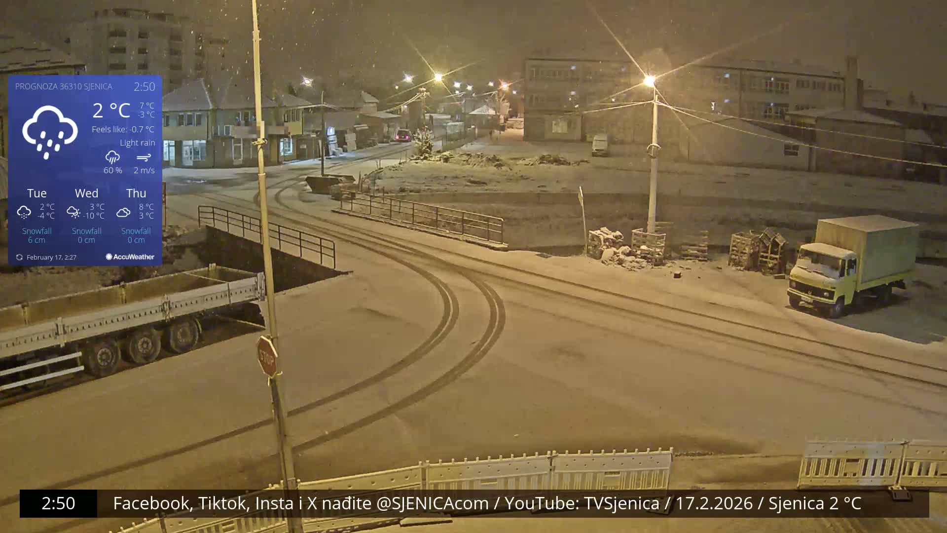 Zlatibor( Златибор (Гимназија Јездимир Лоовиќ и река Гробавица) Gimnazija  Jezdimir Lovic High School & Grobavica River,  Sjenica Live Cam - Sjenica,  Zlatibor,  Šumadija and Western Serbia, Serbia 