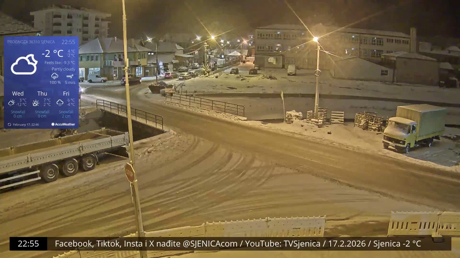 Zlatibor( Златибор (Гимназија Јездимир Лоовиќ и река Гробавица) Gimnazija  Jezdimir Lovic High School & Grobavica River,  Sjenica Live Cam - Sjenica,  Zlatibor,  Šumadija and Western Serbia, Serbia 