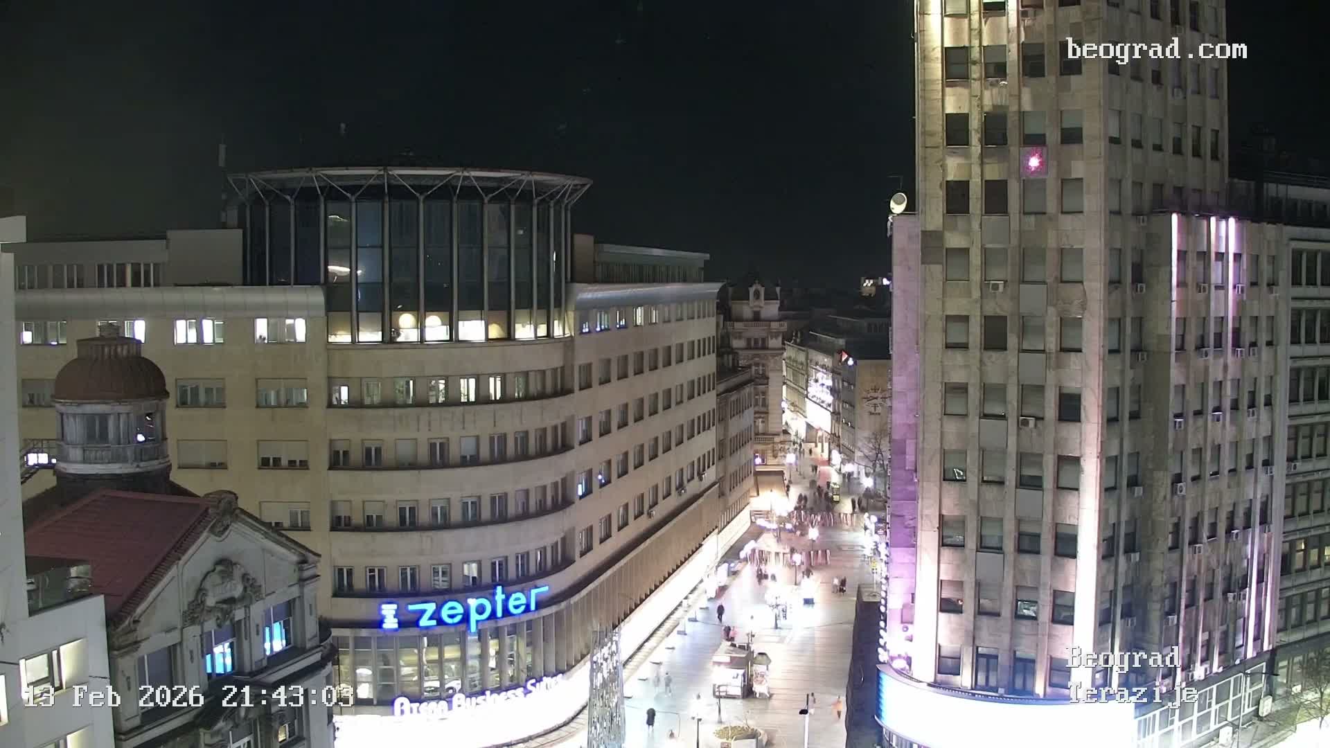 Beograd Old Town ( Стари град Београд, Теразијски трг & Теразије, Стари Град, Београд ) Terazijizsk Trg Square & Terazije Street, Stari Grad, Belgrade Live Cam - Stari Grad, Belgrade, Serbia