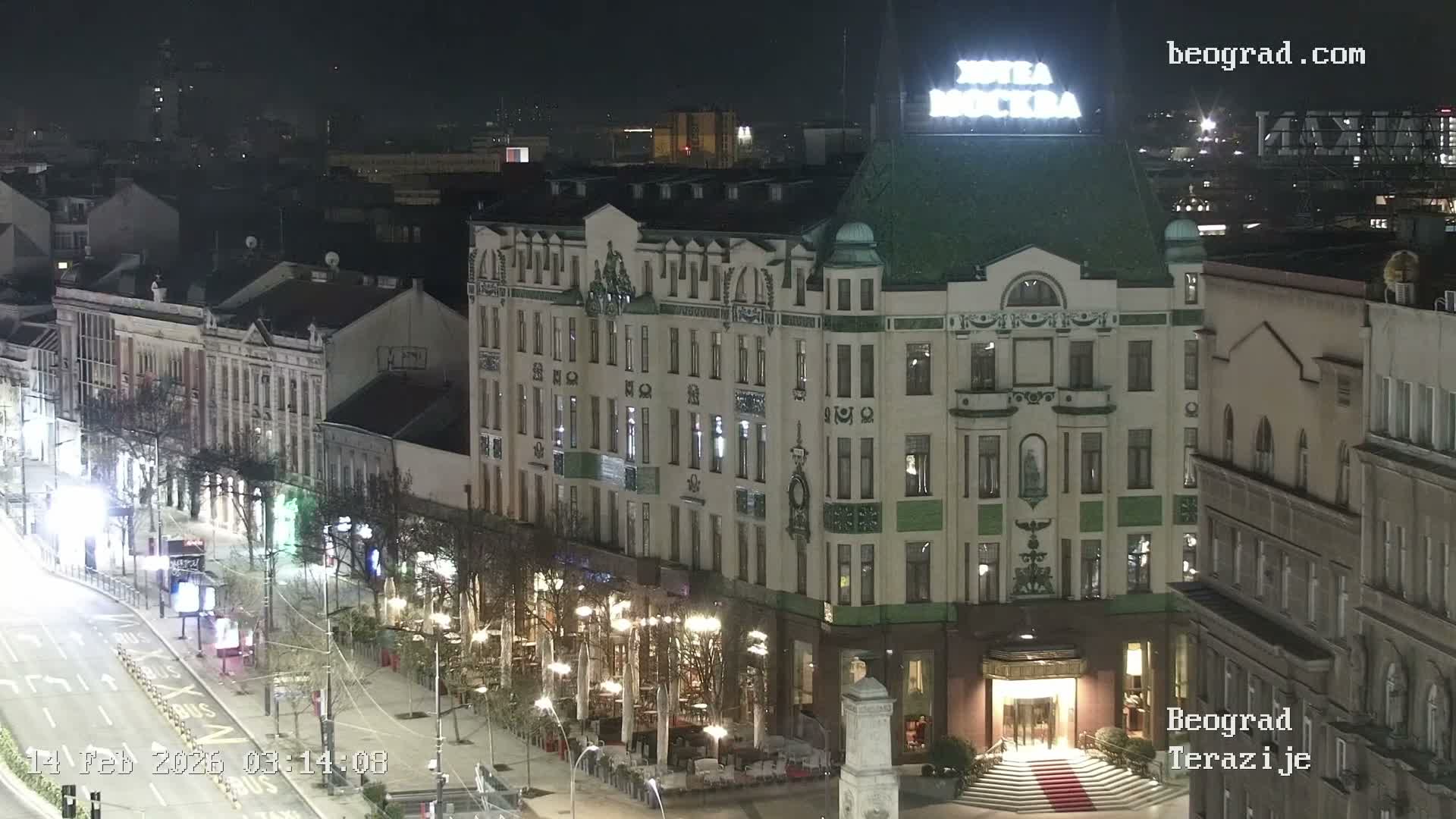 Beograd Old Town ( Стари град Београд, Теразијски трг & Теразије, Стари Град, Београд ) Terazijizsk Trg Square & Terazije Street, Stari Grad, Belgrade Live Cam - Stari Grad, Belgrade, Serbia