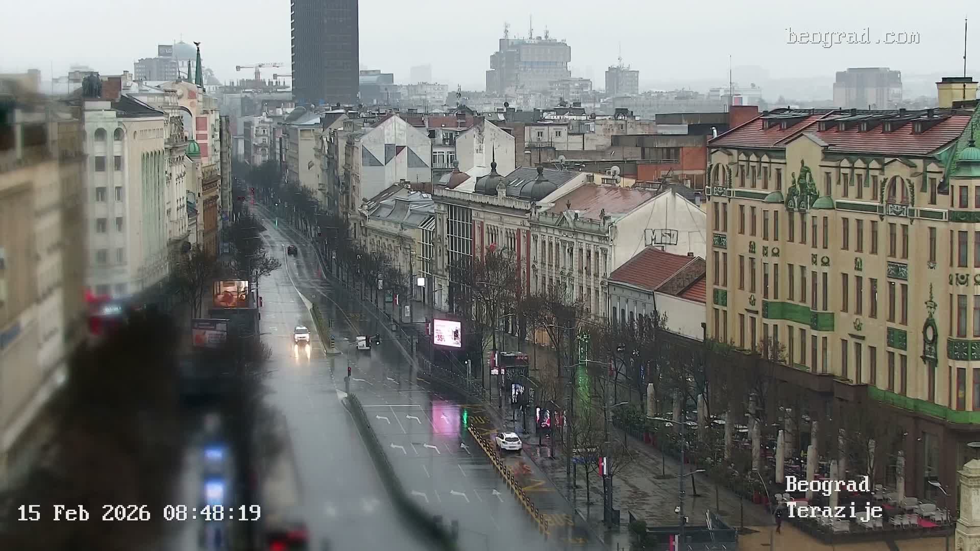 Beograd Old Town ( Стари град Београд, Теразијски трг & Теразије, Стари Град, Београд ) Terazijizsk Trg Square & Terazije Street, Stari Grad, Belgrade Live Cam - Stari Grad, Belgrade, Serbia