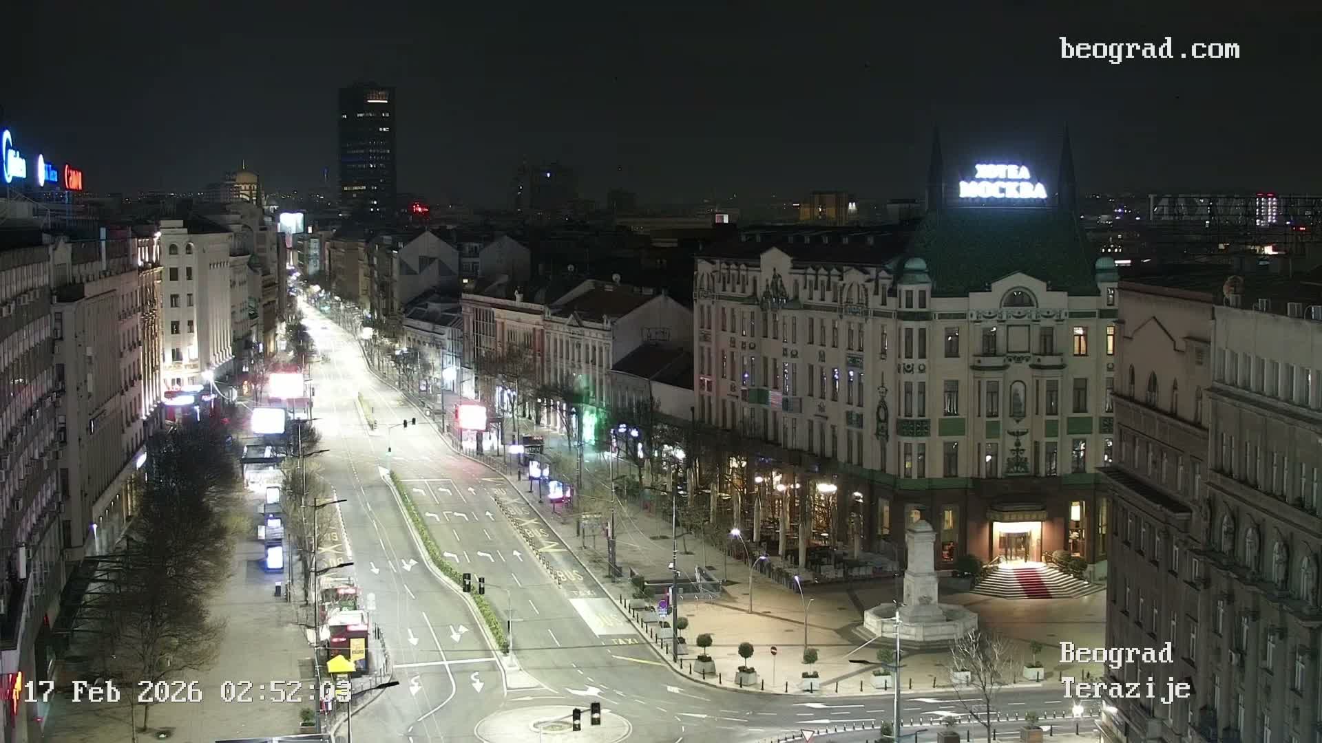 Beograd Old Town ( Стари град Београд, Теразијски трг & Теразије, Стари Град, Београд ) Terazijizsk Trg Square & Terazije Street, Stari Grad, Belgrade Live Cam - Stari Grad, Belgrade, Serbia