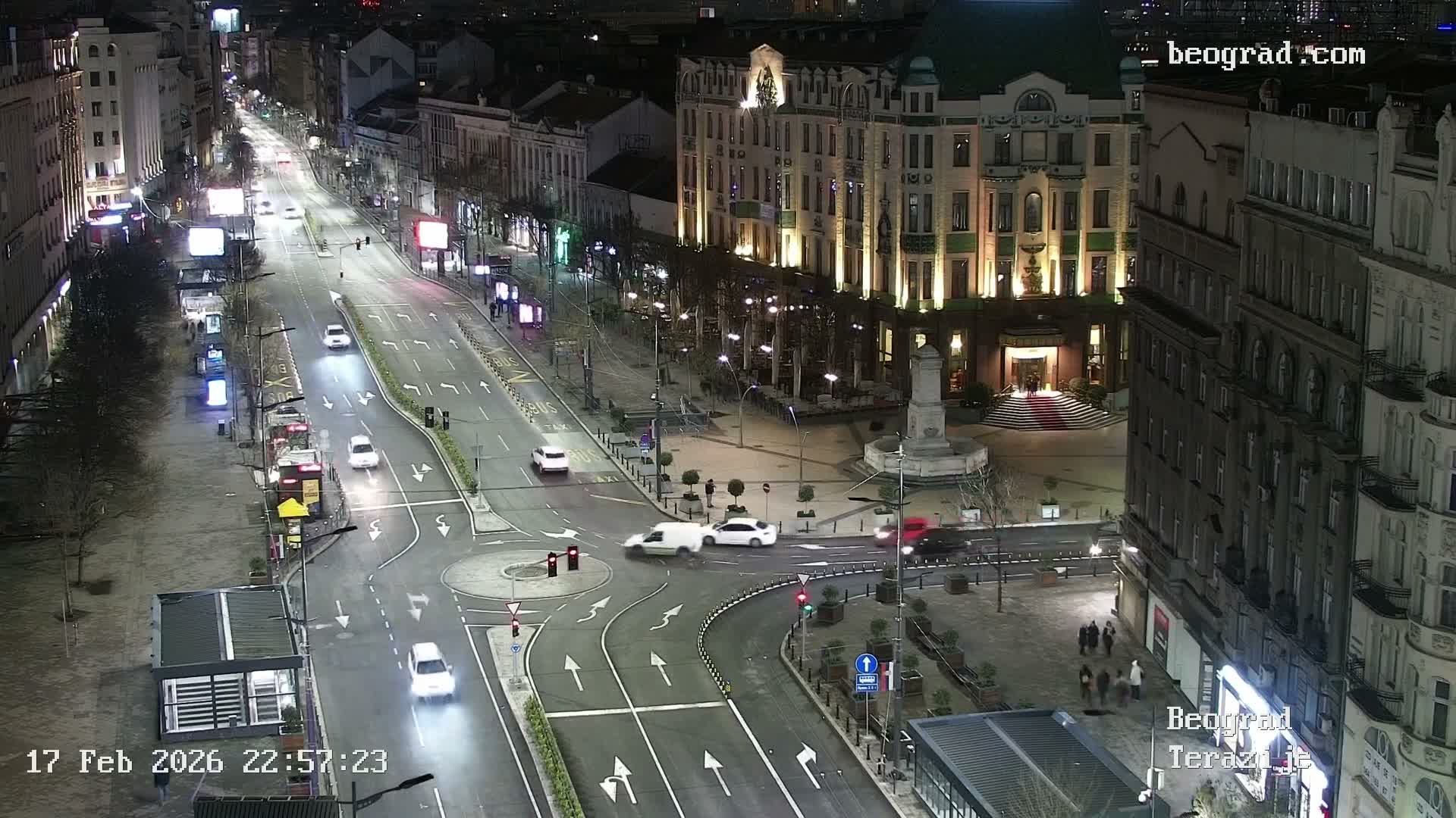 Beograd Old Town ( Стари град Београд, Теразијски трг & Теразије, Стари Град, Београд ) Terazijizsk Trg Square & Terazije Street, Stari Grad, Belgrade Live Cam - Stari Grad, Belgrade, Serbia