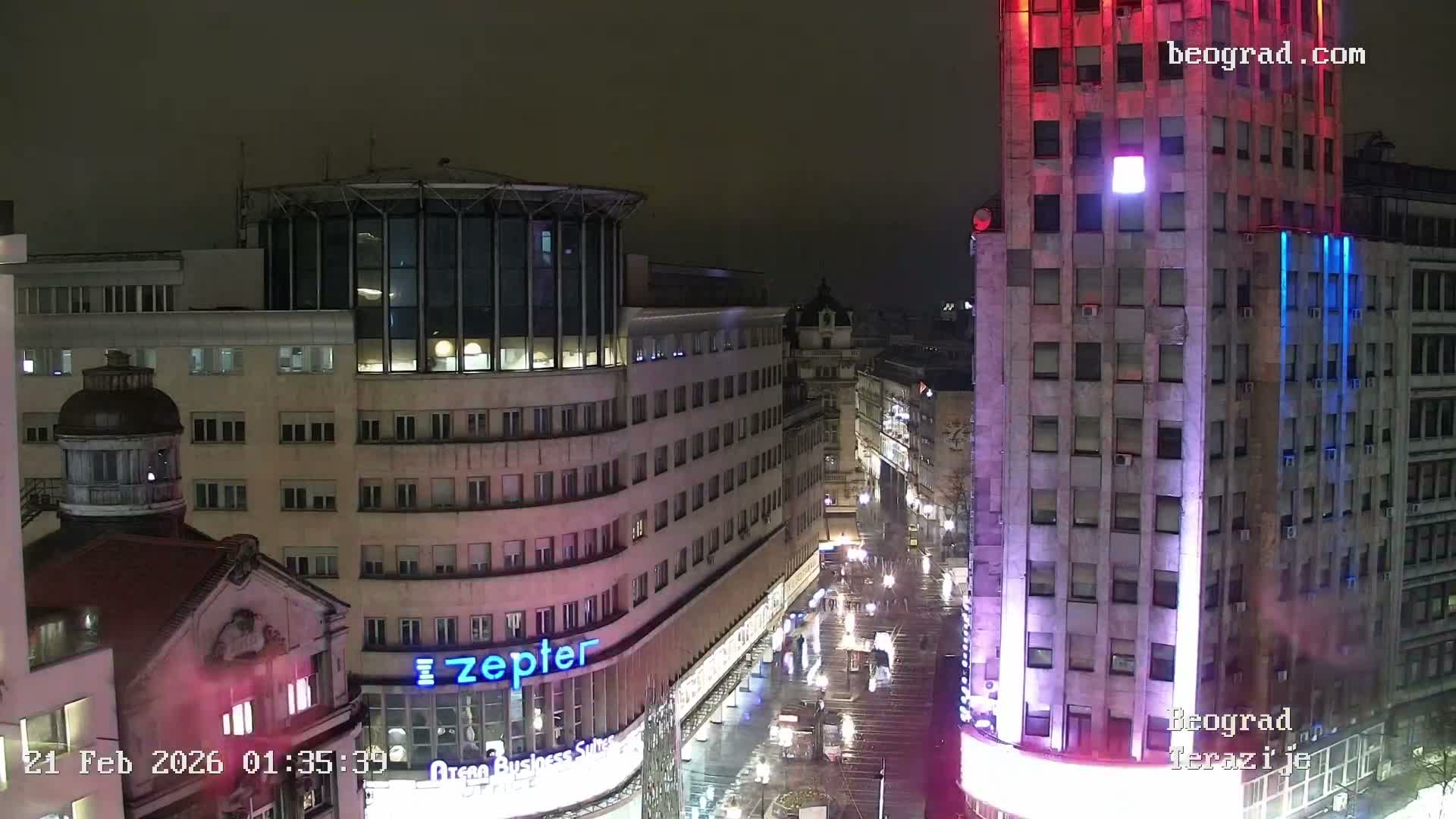 Beograd Old Town ( Стари град Београд, Теразијски трг & Теразије, Стари Град, Београд ) Terazijizsk Trg Square & Terazije Street, Stari Grad, Belgrade Live Cam - Stari Grad, Belgrade, Serbia