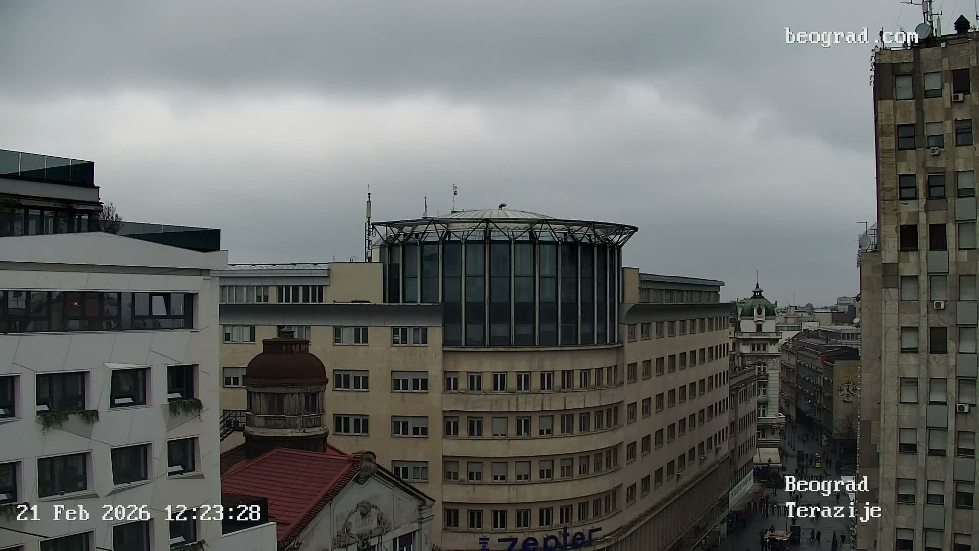 Beograd Old Town ( Стари град Београд, Теразијски трг & Теразије, Стари Град, Београд ) Terazijizsk Trg Square & Terazije Street, Stari Grad, Belgrade Live Cam - Stari Grad, Belgrade, Serbia