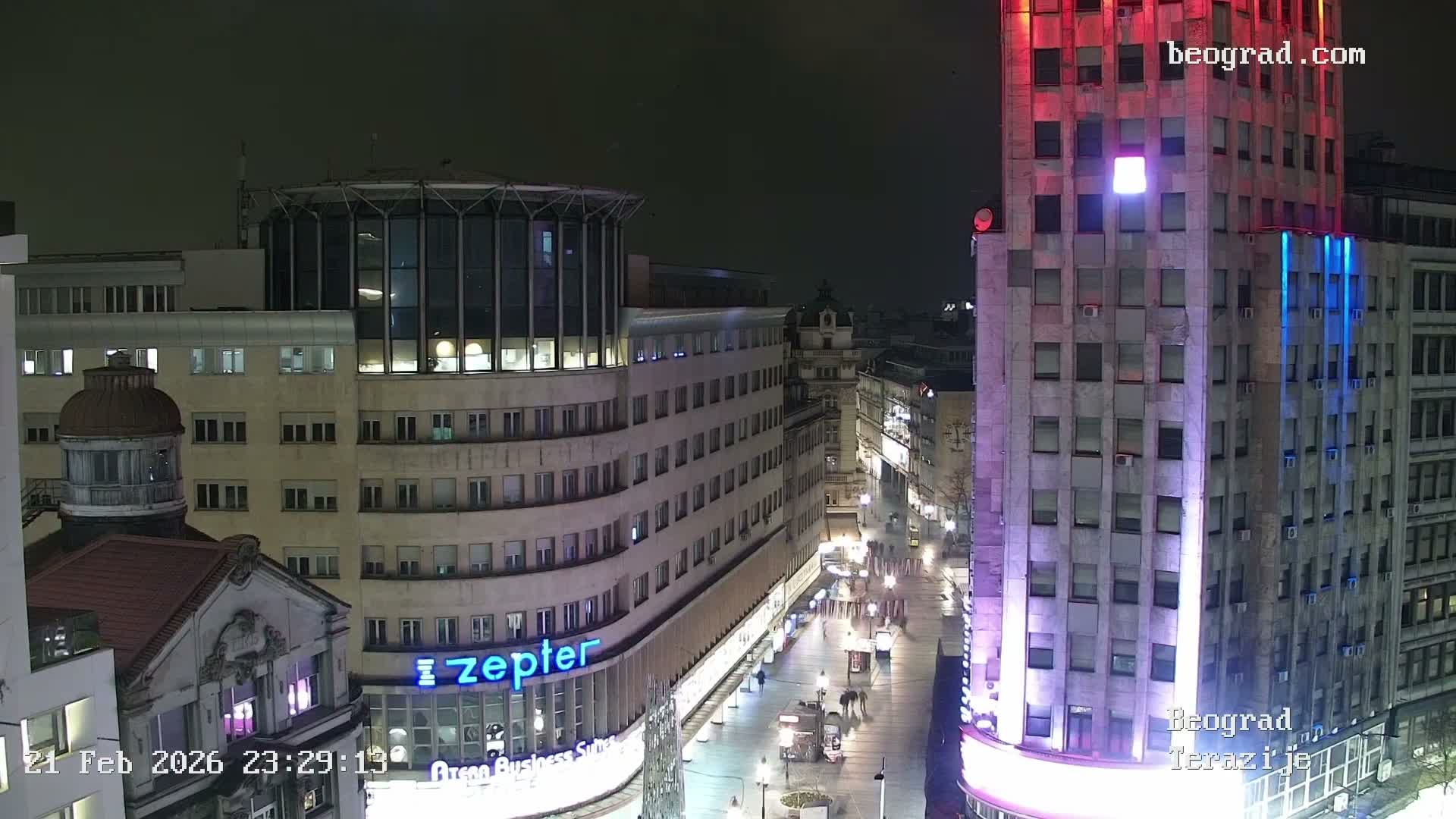 Beograd Old Town ( Стари град Београд, Теразијски трг & Теразије, Стари Град, Београд ) Terazijizsk Trg Square & Terazije Street, Stari Grad, Belgrade Live Cam - Stari Grad, Belgrade, Serbia