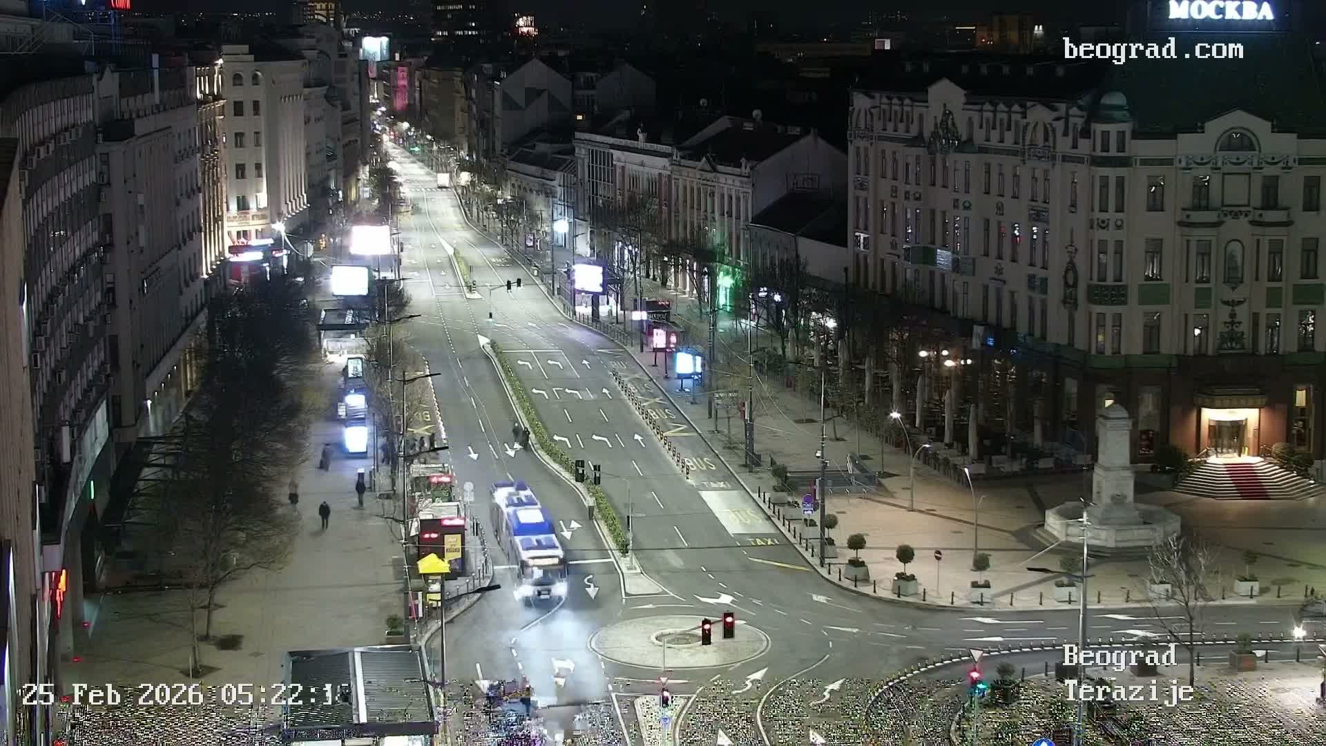 Beograd Old Town ( Стари град Београд, Теразијски трг & Теразије, Стари Град, Београд ) Terazijizsk Trg Square & Terazije Street, Stari Grad, Belgrade Live Cam - Stari Grad, Belgrade, Serbia