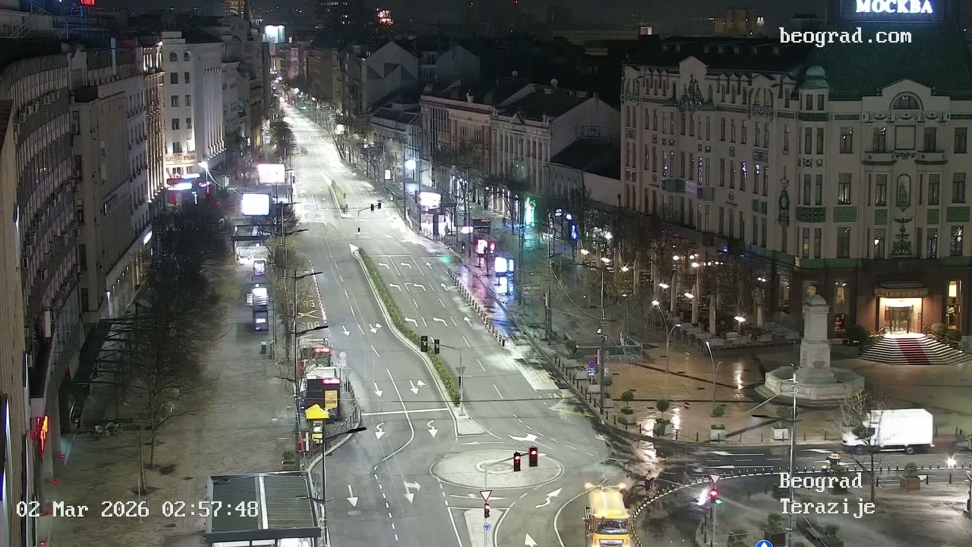 Beograd Old Town ( Стари град Београд, Теразијски трг & Теразије, Стари Град, Београд ) Terazijizsk Trg Square & Terazije Street, Stari Grad, Belgrade Live Cam - Stari Grad, Belgrade, Serbia