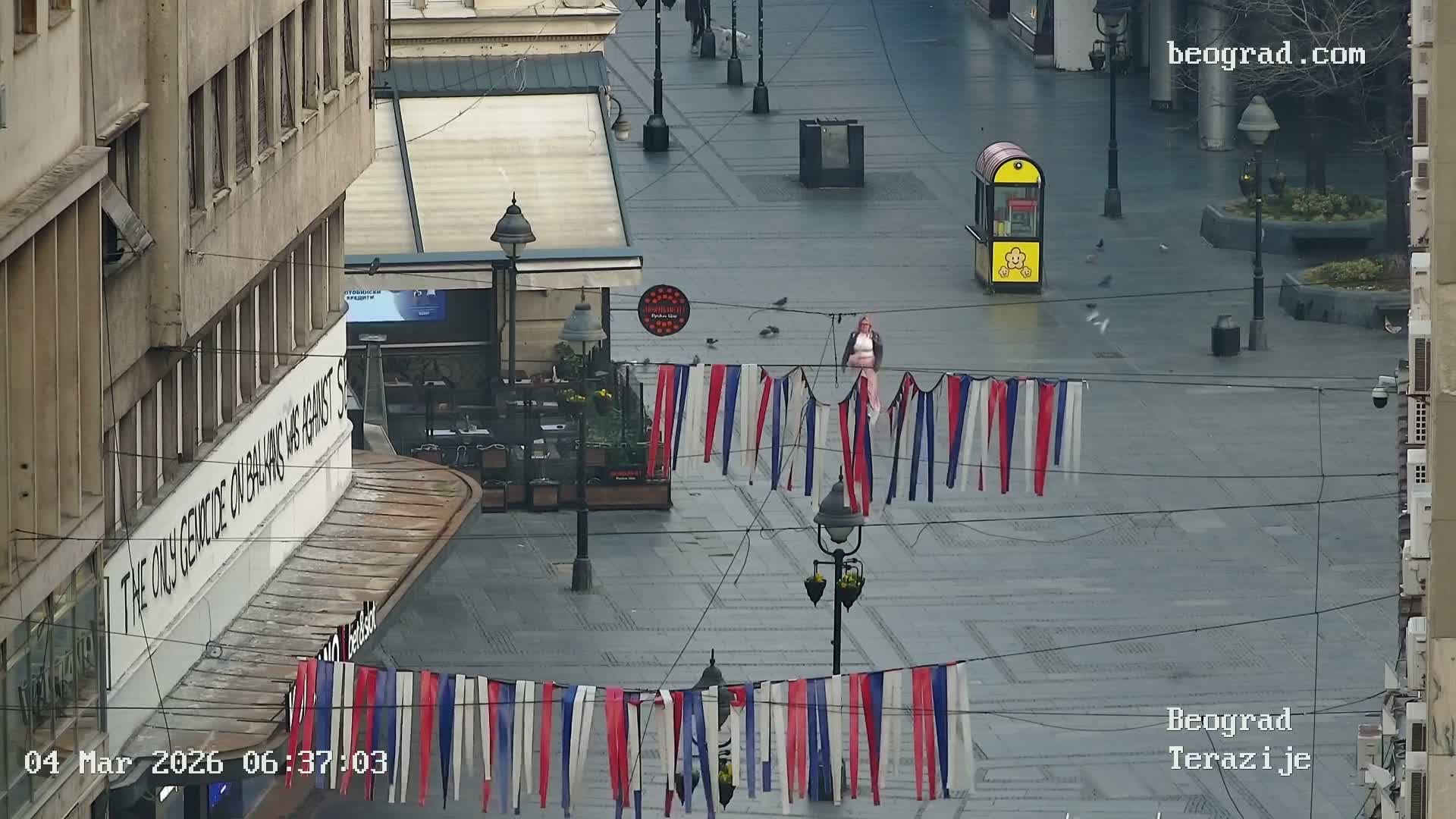 Beograd Old Town ( Стари град Београд, Теразијски трг & Теразије, Стари Град, Београд ) Terazijizsk Trg Square & Terazije Street, Stari Grad, Belgrade Live Cam - Stari Grad, Belgrade, Serbia