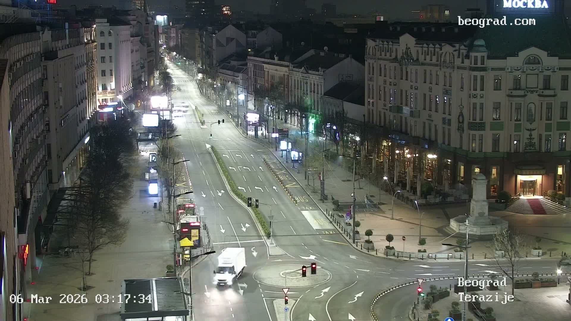Beograd Old Town ( Стари град Београд, Теразијски трг & Теразије, Стари Град, Београд ) Terazijizsk Trg Square & Terazije Street, Stari Grad, Belgrade Live Cam - Stari Grad, Belgrade, Serbia