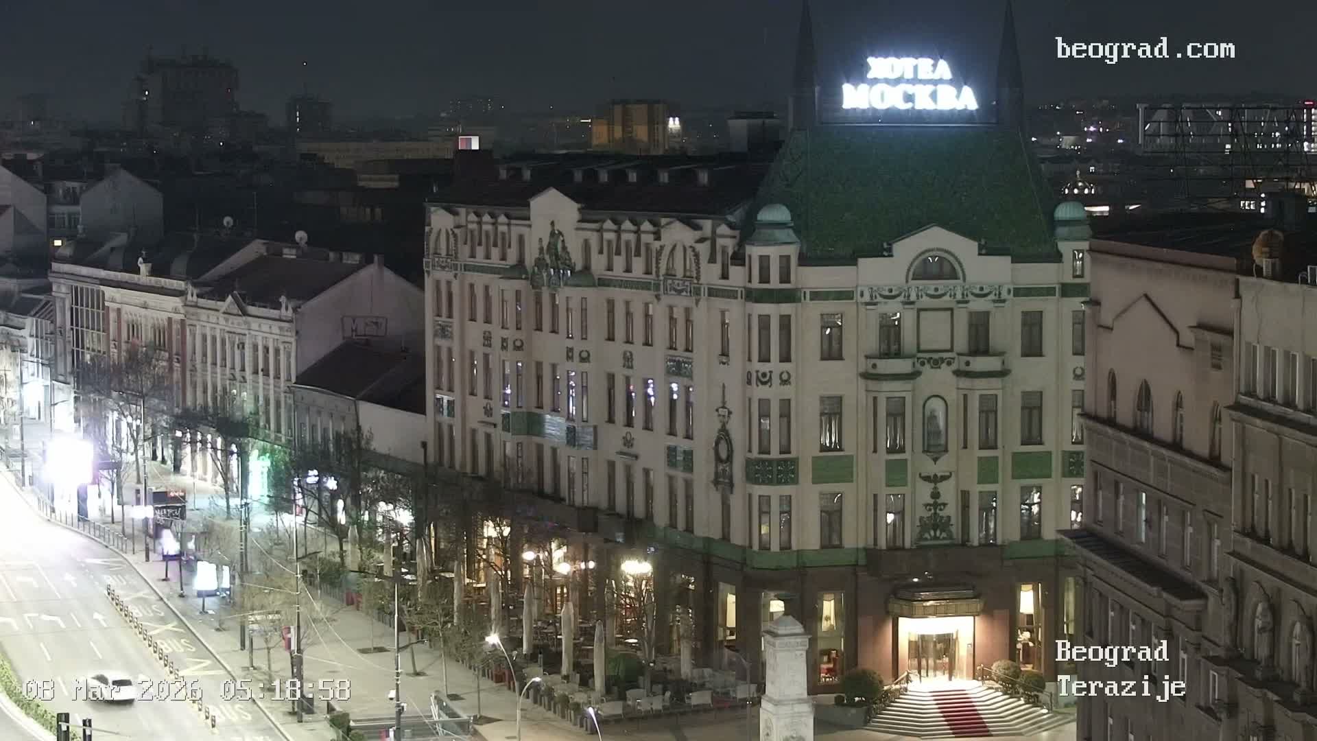 Beograd Old Town ( Стари град Београд, Теразијски трг & Теразије, Стари Град, Београд ) Terazijizsk Trg Square & Terazije Street, Stari Grad, Belgrade Live Cam - Stari Grad, Belgrade, Serbia