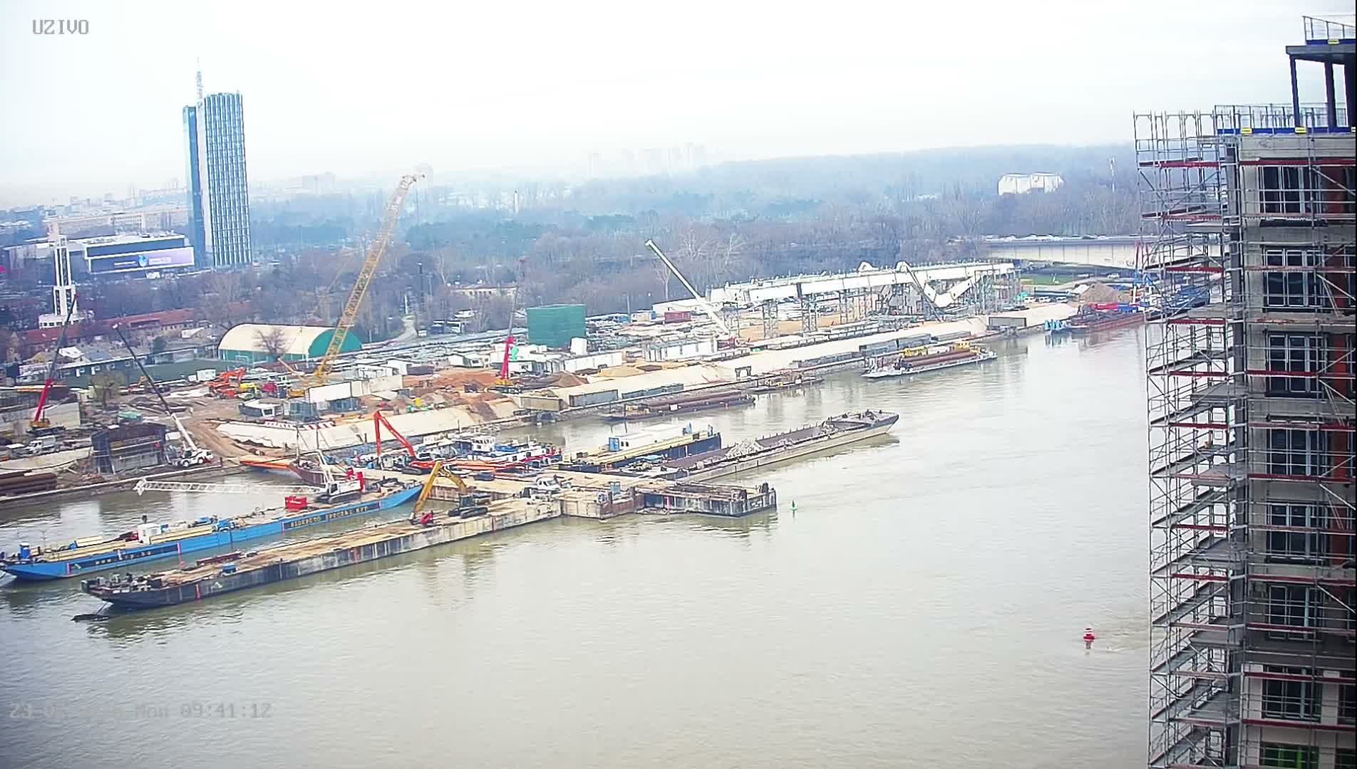 Beograd from Savski Venac ( Београд са Савског венца Поглед на реку Саву и Нови Београд ) View of Sava River &  New Belgrade Live Cam - Savski Venac, Belgrade, Serbia