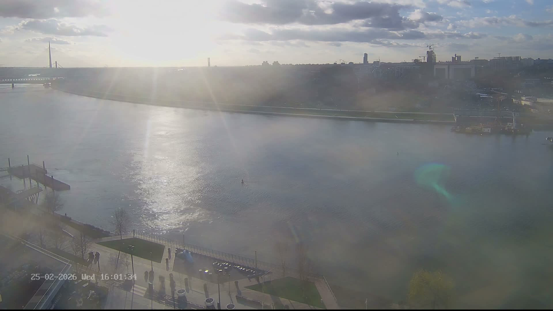 Novi Beograd from Savski Venac ( Нови Београд са Савског венца, мост Газела и мост Преко аде Нови Београд)  Most Gazela & Most Preko Ade  New Belgrade Live Cam - Savski Venac, Belgrade, Serbia