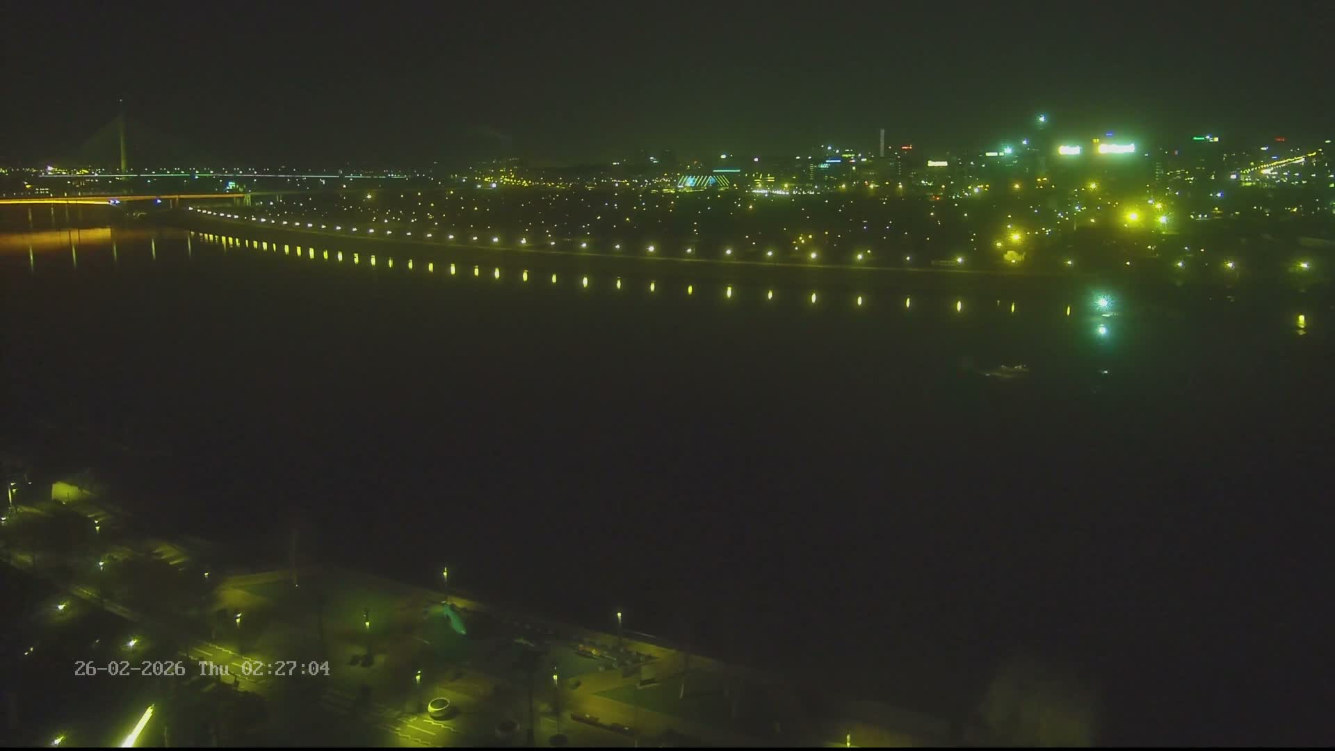 Novi Beograd from Savski Venac ( Нови Београд са Савског венца, мост Газела и мост Преко аде Нови Београд)  Most Gazela & Most Preko Ade  New Belgrade Live Cam - Savski Venac, Belgrade, Serbia