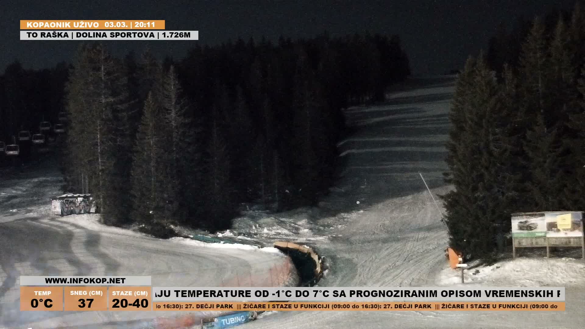 Rasina ( Ски центар Расина Копаоник Туристички Брус Копаоник ) Kopaonik Ski Center Touristic Brus Kopaonik  Live Cam - Brus, Rasina, Šumadija and Western Serbia, Serbia