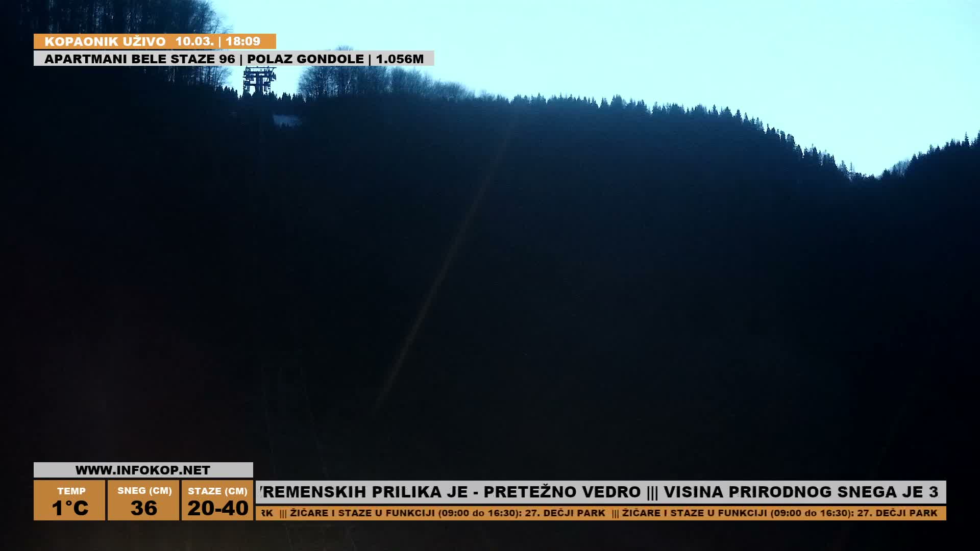Rasina ( Ски центар Расина Копаоник Туристички Брус Копаоник ) Kopaonik Ski Center Touristic Brus Kopaonik  Live Cam - Brus, Rasina, Šumadija and Western Serbia, Serbia