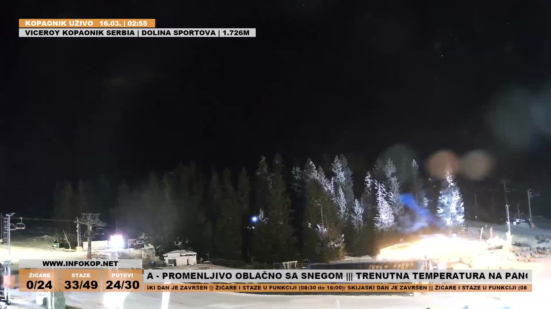 Rasina ( Ски центар Расина Копаоник Туристички Брус Копаоник ) Kopaonik Ski Center Touristic Brus Kopaonik  Live Cam - Brus, Rasina, Šumadija and Western Serbia, Serbia