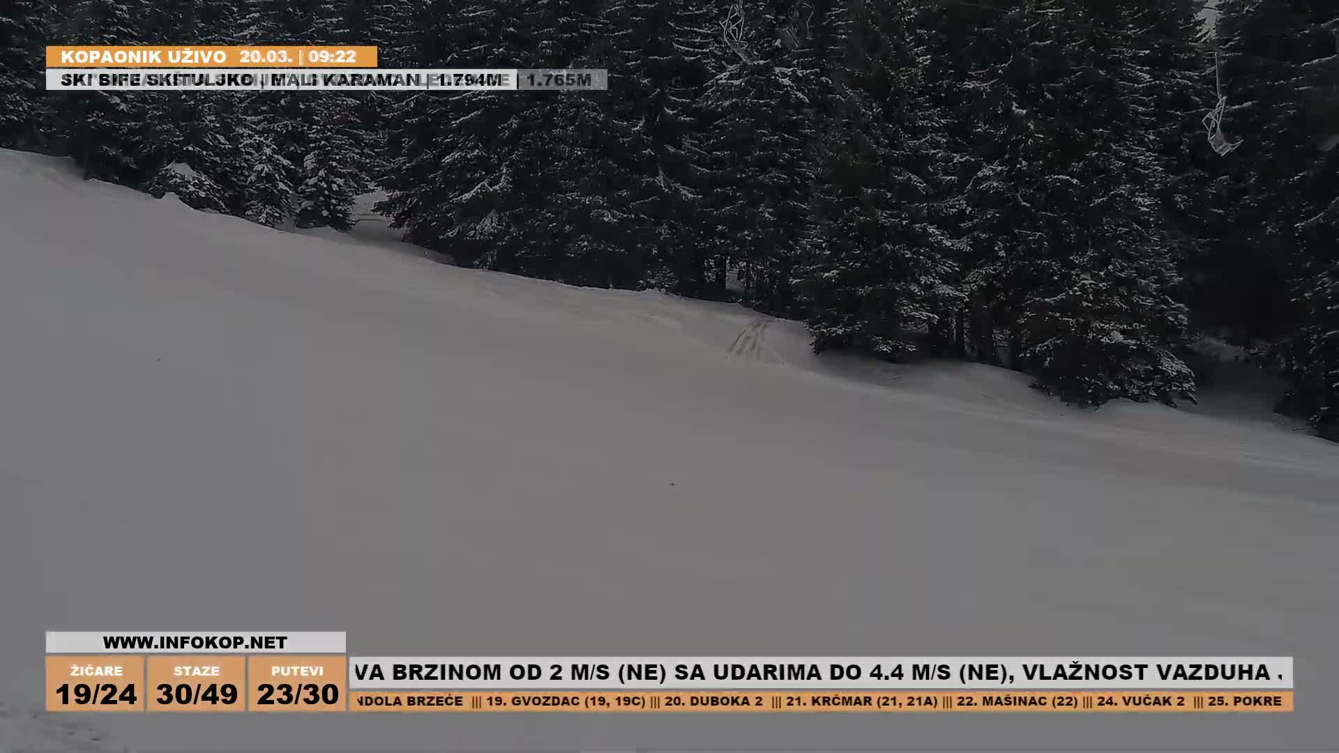 Rasina ( Ски центар Расина Копаоник Туристички Брус Копаоник ) Kopaonik Ski Center Touristic Brus Kopaonik  Live Cam - Brus, Rasina, Šumadija and Western Serbia, Serbia
