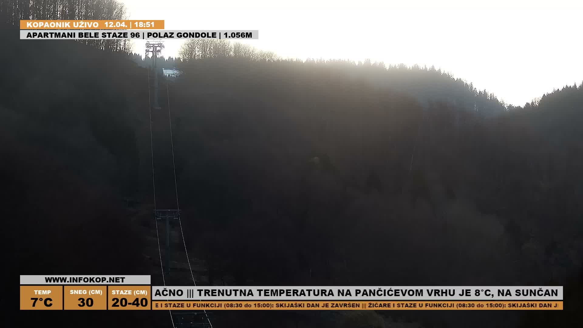 Rasina ( Ски центар Расина Копаоник Туристички Брус Копаоник ) Kopaonik Ski Center Touristic Brus Kopaonik  Live Cam - Brus, Rasina, Šumadija and Western Serbia, Serbia