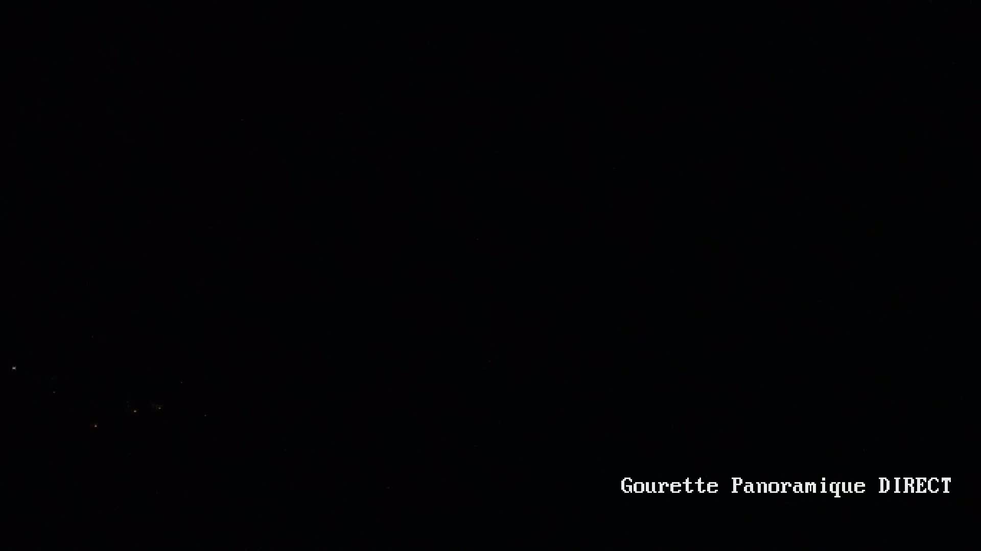 A nighttime, low-light view shows a few faint lights on the horizon under a dark, clear sky.