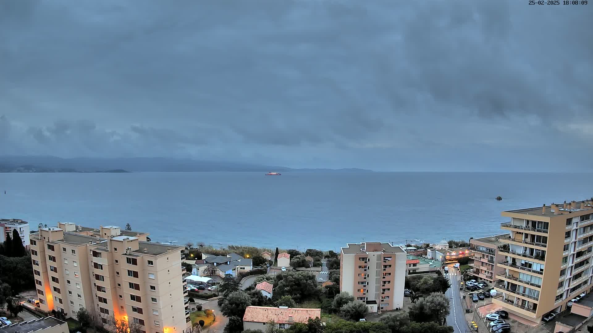 Ajaccio - Le Golfe d'Ajaccio Gulf & Coast Skyline Live Cam - Ajaccio, Corse-du-Sud, Corse , France