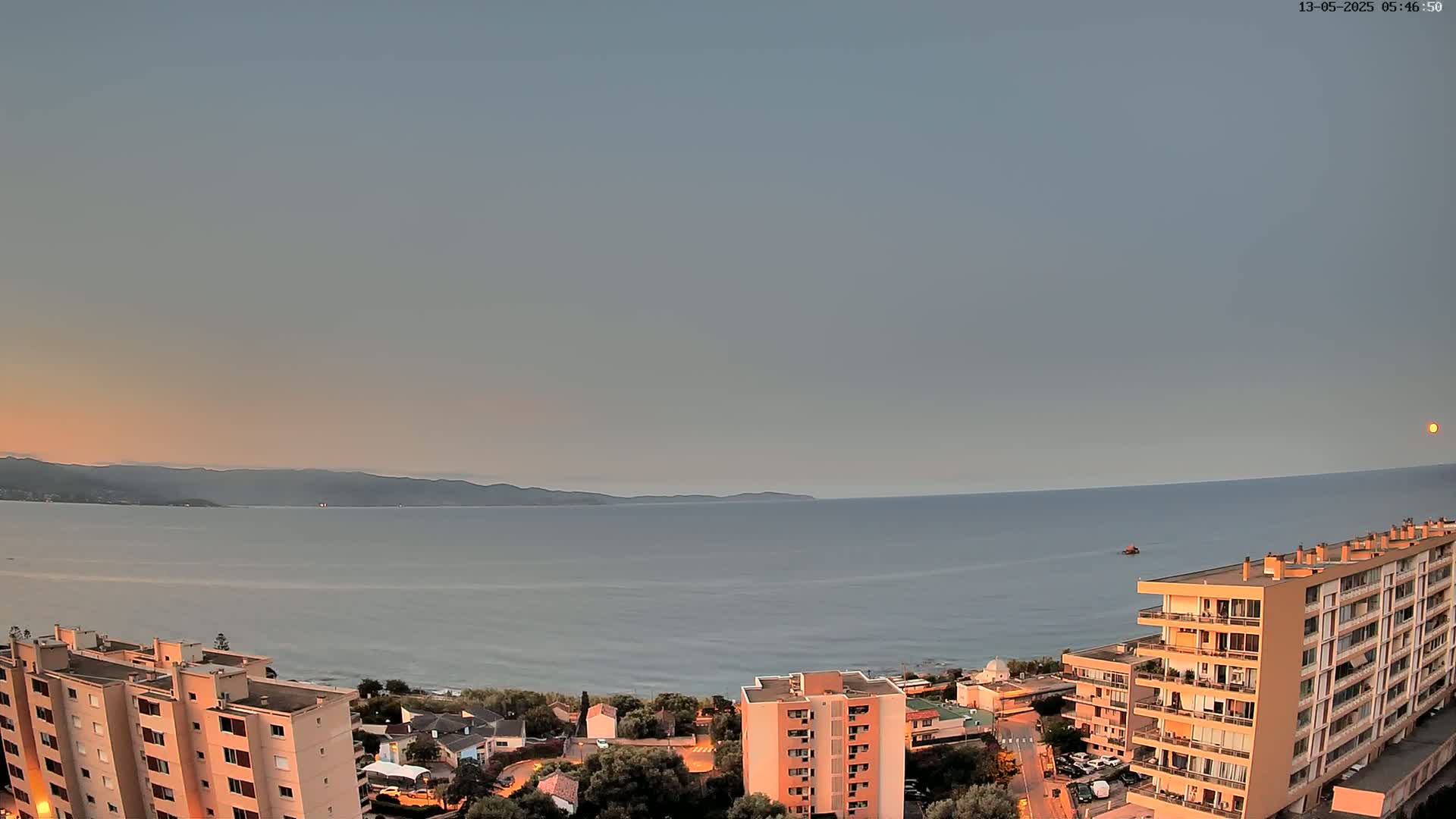 Ajaccio - Le Golfe d'Ajaccio Gulf & Coast Skyline Live Cam - Ajaccio, Corse-du-Sud, Corse , France