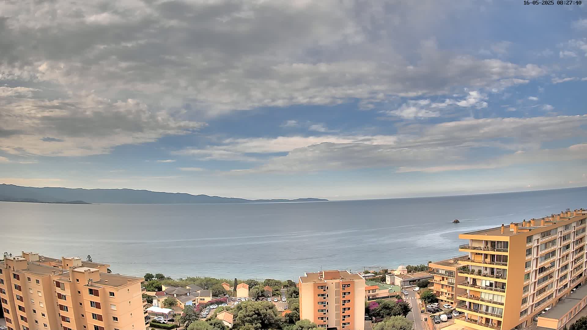 Ajaccio - Le Golfe d'Ajaccio Gulf & Coast Skyline Live Cam - Ajaccio, Corse-du-Sud, Corse , France