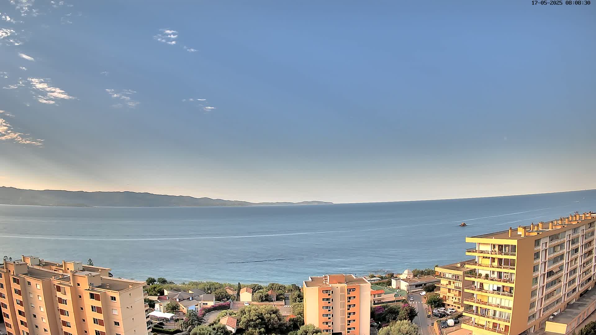 Ajaccio - Le Golfe d'Ajaccio Gulf & Coast Skyline Live Cam - Ajaccio, Corse-du-Sud, Corse , France
