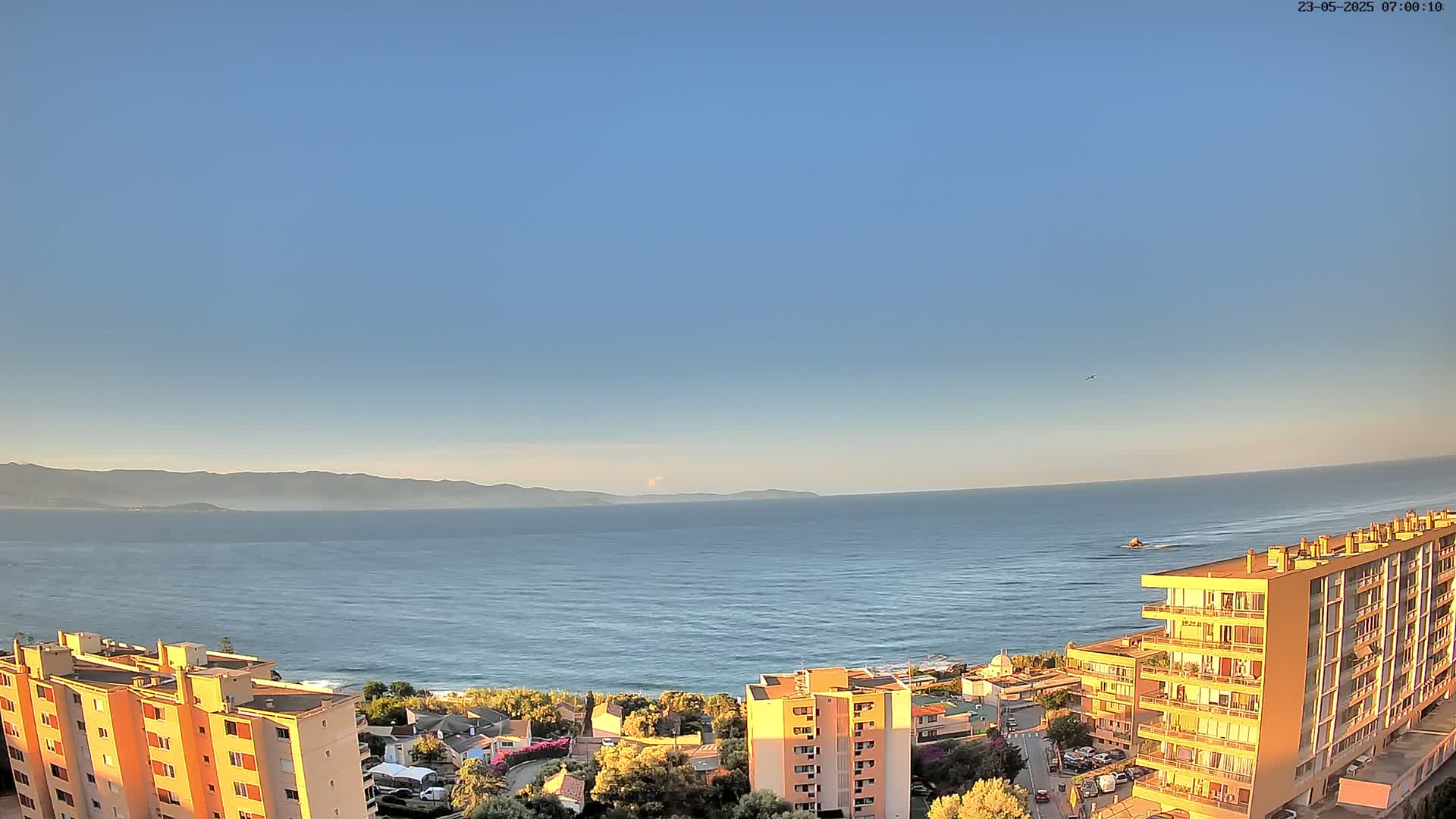 Ajaccio - Le Golfe d'Ajaccio Gulf & Coast Skyline Live Cam - Ajaccio, Corse-du-Sud, Corse , France