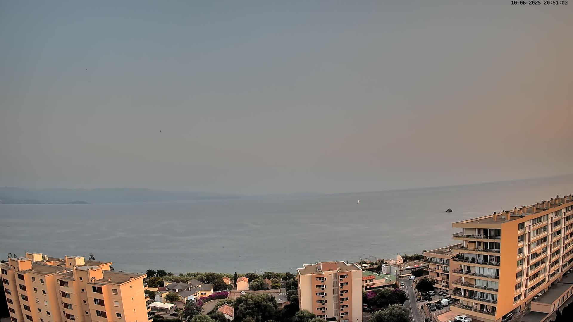 Ajaccio - Le Golfe d'Ajaccio Gulf & Coast Skyline Live Cam - Ajaccio, Corse-du-Sud, Corse , France