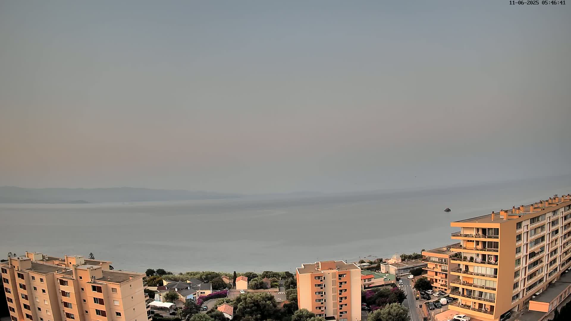 Ajaccio - Le Golfe d'Ajaccio Gulf & Coast Skyline Live Cam - Ajaccio, Corse-du-Sud, Corse , France