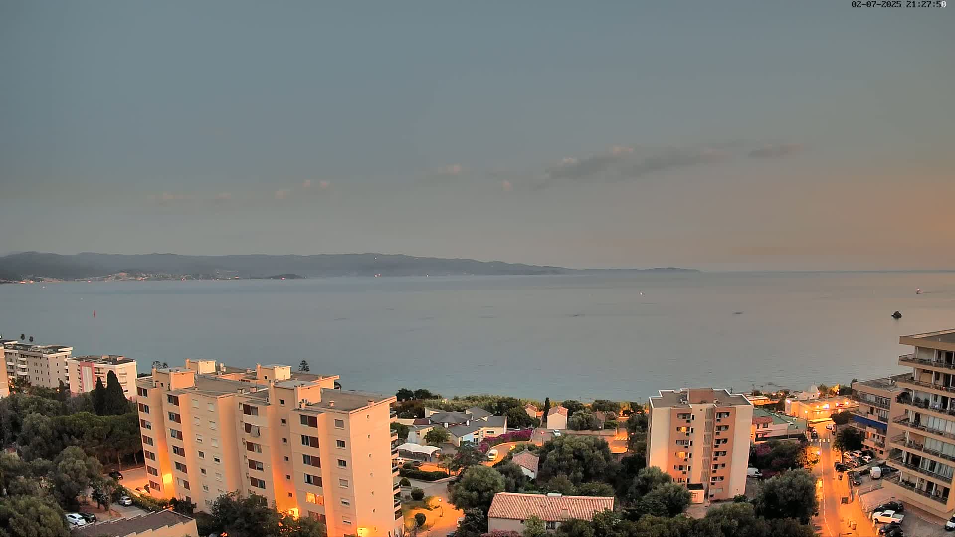 Ajaccio - Le Golfe d'Ajaccio Gulf & Coast Skyline Live Cam - Ajaccio, Corse-du-Sud, Corse , France