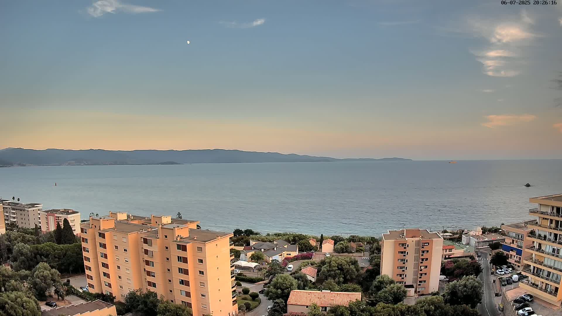 Ajaccio - Le Golfe d'Ajaccio Gulf & Coast Skyline Live Cam - Ajaccio, Corse-du-Sud, Corse , France
