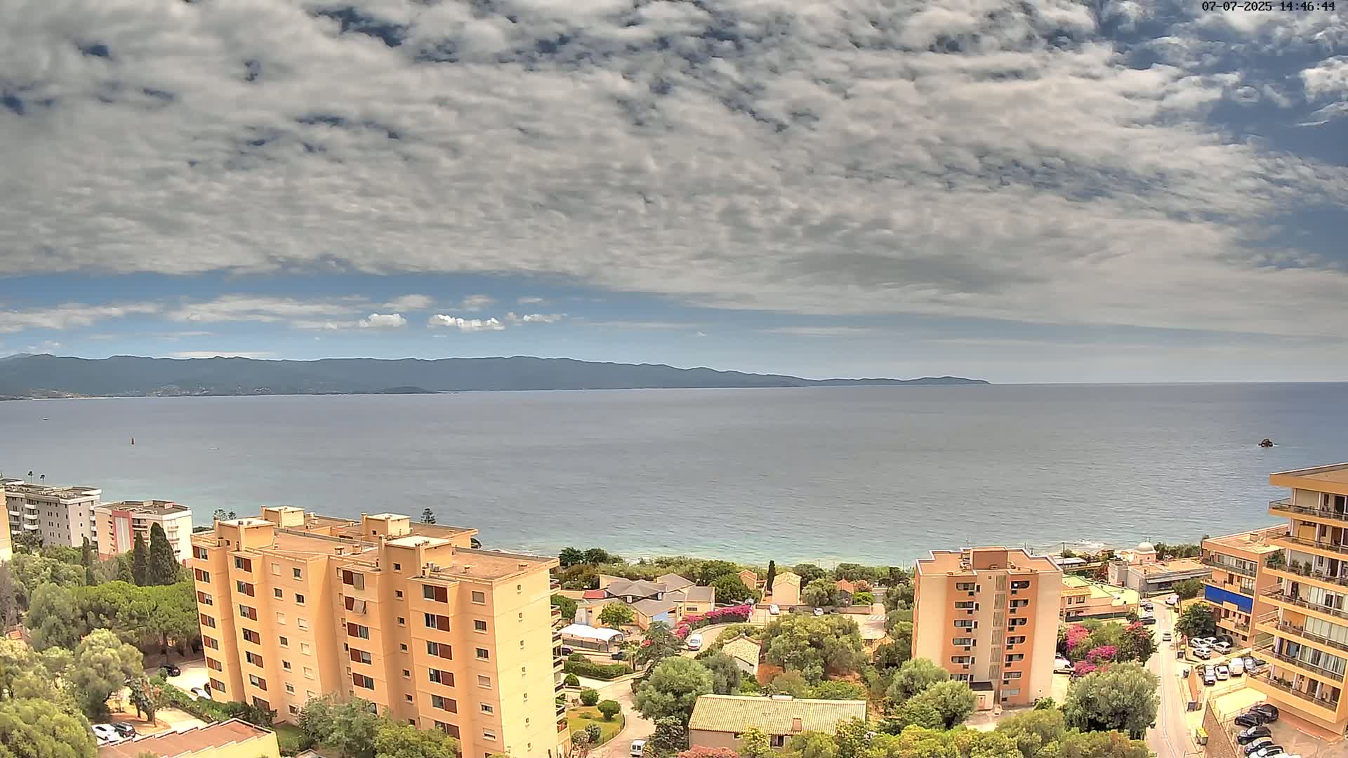Ajaccio - Le Golfe d'Ajaccio Gulf & Coast Skyline Live Cam - Ajaccio, Corse-du-Sud, Corse , France